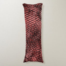 Kruisstrepen en perzik- of zalmvlekken lichaamskussen