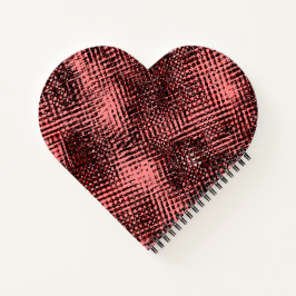 Kruisstrepen en perzik- of zalmvlekken notitieboek