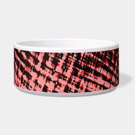 Kruisstrepen en perzik- of zalmvlekken voerbakje