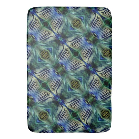 Kruisstrepen met kromme strepen, in bleekgroen en  badmat (Voorkant Verticaal)