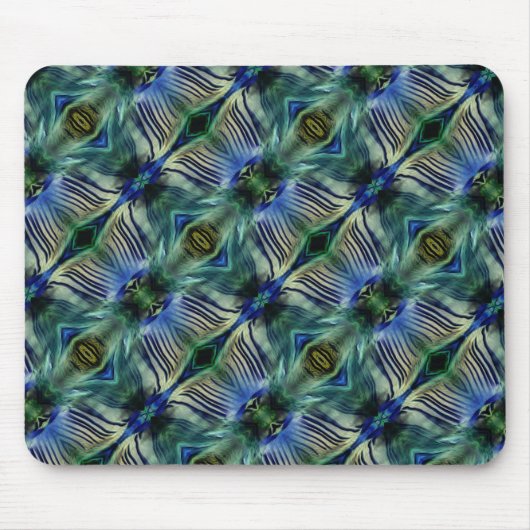 Kruisstrepen met kromme strepen, in bleekgroen en  muismat (Voorkant)