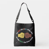kruisstukzak "END RACISM" Crossbody Tas (Achterkant)