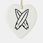 Kruissurfplanken Keramisch Ornament (Rechts)