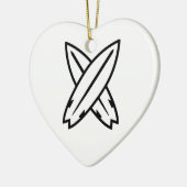 Kruissurfplanken Keramisch Ornament (Links)