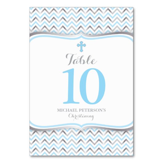 Kruistafel Number-Blue & Silver Kaart (Voorkant)