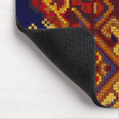 Kruistitel Modern Red Yellow Mousepad Muismat (Hoek)