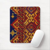 Kruistitel Modern Red Yellow Mousepad Muismat (Met muis)