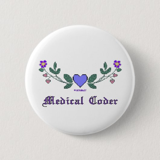 Kruistitel Print Medical Coder Ronde Button 5,7 Cm (Voorkant)