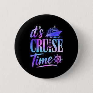 Kruistocht waterverf cruisen familie vakantie ar ronde button 5,7 cm