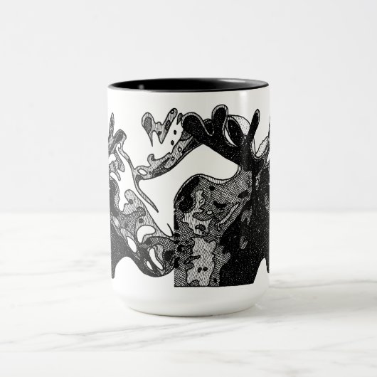 Kruisuitgebroede mazen mok (Midden)