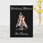 KRUISVAARDER/KNIGHTGREETING KAART (Gele Bloem)