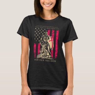 Kruisvaarder Tempelier Krijger van God US Flag Ret T-shirt