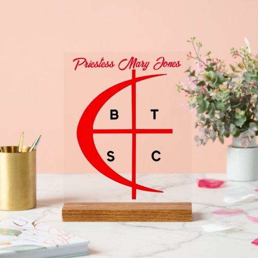 Kruisvaarders Priesteres Acryl Bord (Huwelijk)