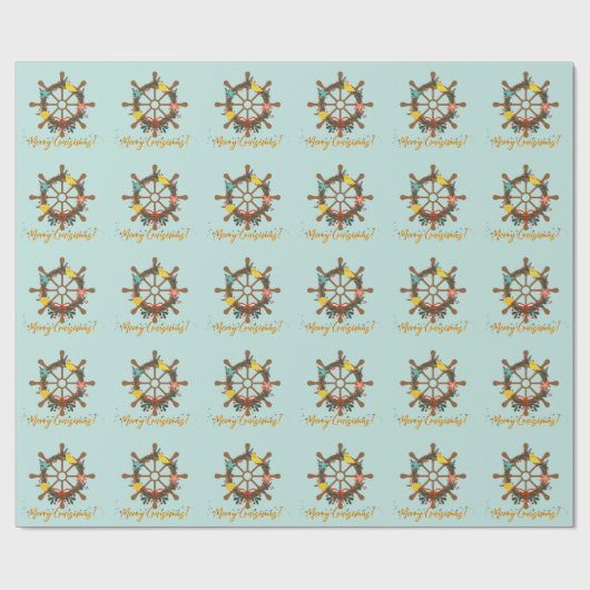 Kruisvaart Kerst Nautilus Cadeaupapier (Vlak)