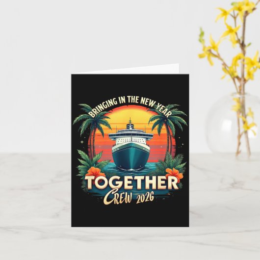 Kruisvakantie om het nieuwe jaar samen in te luide kaart (Gele Bloem)