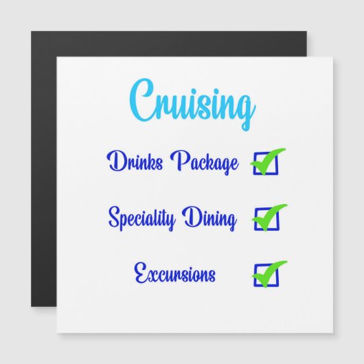 Kruisvakantiechecklist (Voorkant / Achterkant)