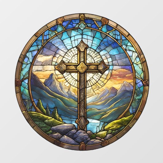 Kruisvenster vastklikken raamsticker (Vel)