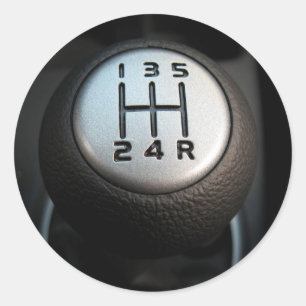 Kruisverschuiving - Versnellingsbak Ronde Sticker