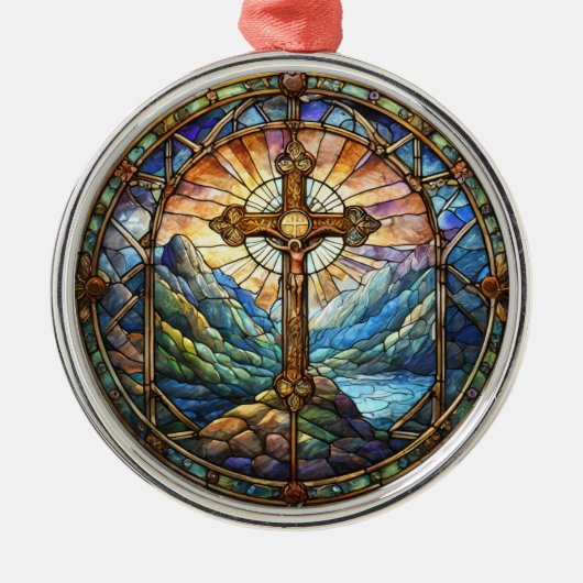 Kruisversiering Metalen Ornament (Voorkant)