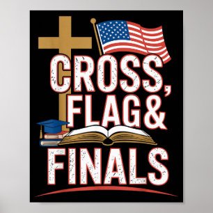 Kruisvlag en eindexamens Christelijke Conservatiev Poster