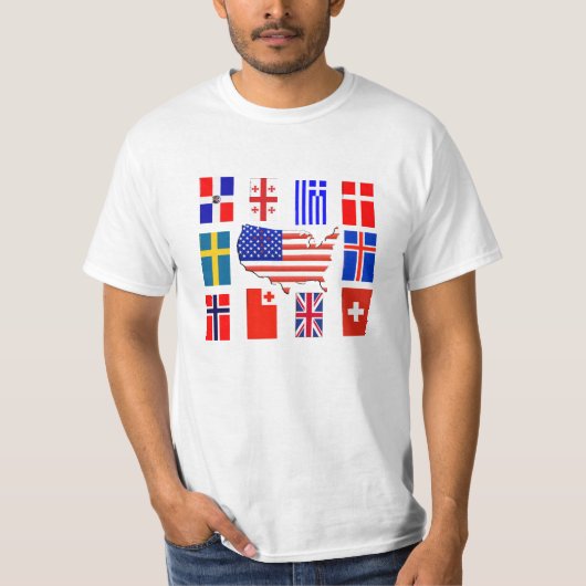 KRUISVLAKKEN OVER DE WERELD T-SHIRT (Voorkant)