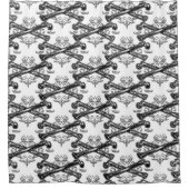 Kruisvormige botten filigree douchegordijn (Voorkant)