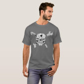 Kruisvormige botten t-shirt (Voorkant volledig)