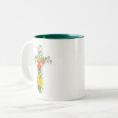 Kruisvormige Mok - Daffodil en Tulip (Voorkant links)