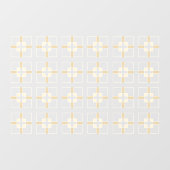 Kruisvormige vierkante tegels Raamvoering Raamsticker (Vel)