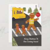 Kruiswacht Kerst Oversteek Plaatsbeambte Postc Briefkaart (Voorkant / Achterkant)