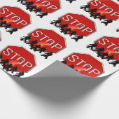 Kruiswacht met Kinder en stopteken Cadeaupapier (Hoek)