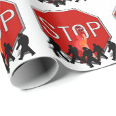 Kruiswacht met Kinder en stopteken Cadeaupapier (Rol Hoek)