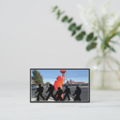 Kruiswacht met Kinderen op straat Visitekaartje (Staand voorkant)