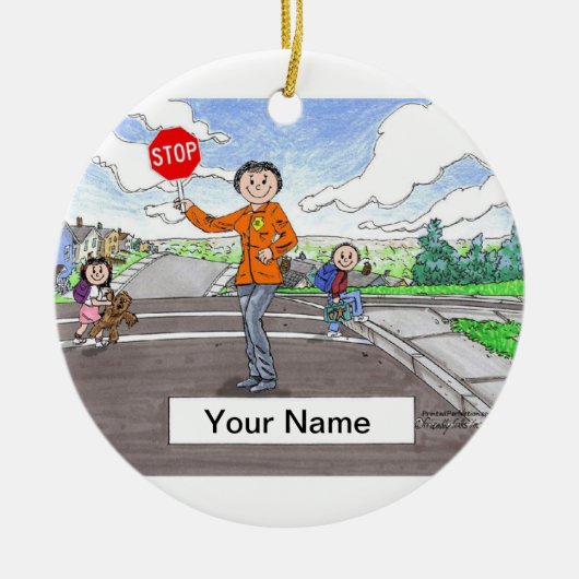 Kruiswacht - Vrouw Keramisch Ornament (Voorkant)