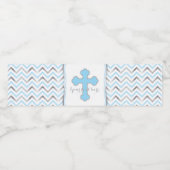 Kruiswaterfles Etiketten-Blauw & Zilver Waterfles Etiket (Enkel label)