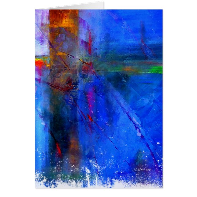 Kruiswegen - abstracte digitale schilderkaart (Voorkant)
