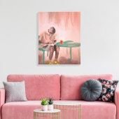 Kruiswoord bij het Cafe Painting Canvas Afdruk (Insitu (Woonkamer))