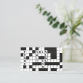 Kruiswoord Puzzel Auto Dealer Business Visitekaartje (Staand voorkant)