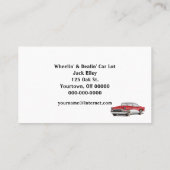 Kruiswoord Puzzel Auto Dealer Business Visitekaartje (Achterkant)