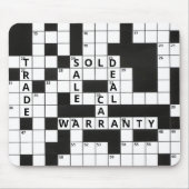 Kruiswoord Puzzel Auto Dealership Muismat (Voorkant)