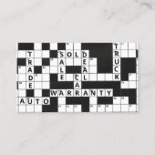 Kruiswoord Puzzel Auto Dealership Visitekaartje (Voorkant)