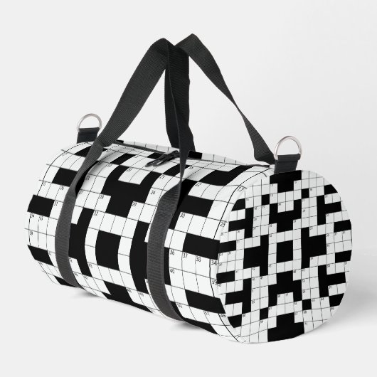 Kruiswoord Puzzel Design Duffel Bag Plunjezak (Linkerhoek)