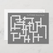 Kruiswoorden Puzzle Semantics Humor Grey Briefkaart (Voorkant / Achterkant)