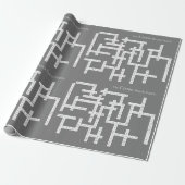 Kruiswoorden Puzzle Semantics Humor Grey Cadeaupapier (Uitgerold)