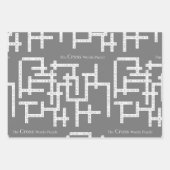 Kruiswoorden Puzzle Semantics Humor Grey Inpakpapier Vel (Voorkant)