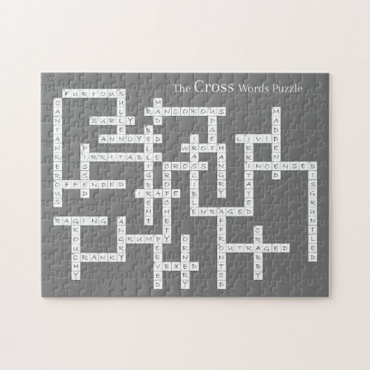 Kruiswoorden Puzzle Semantics Humor Grey Legpuzzel (Horizontaal)