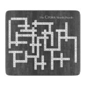 Kruiswoorden Puzzle Semantics Humor Grey Snijplank (Voorkant)