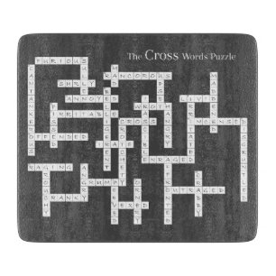 Kruiswoorden Puzzle Semantics Humor Grey Snijplank