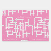Kruiswoorden Puzzle Semantics Humor Pink Inpakpapier Vel (Voorkant)