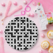 Kruiswoordpatroon Papieren Bordje (Feest)